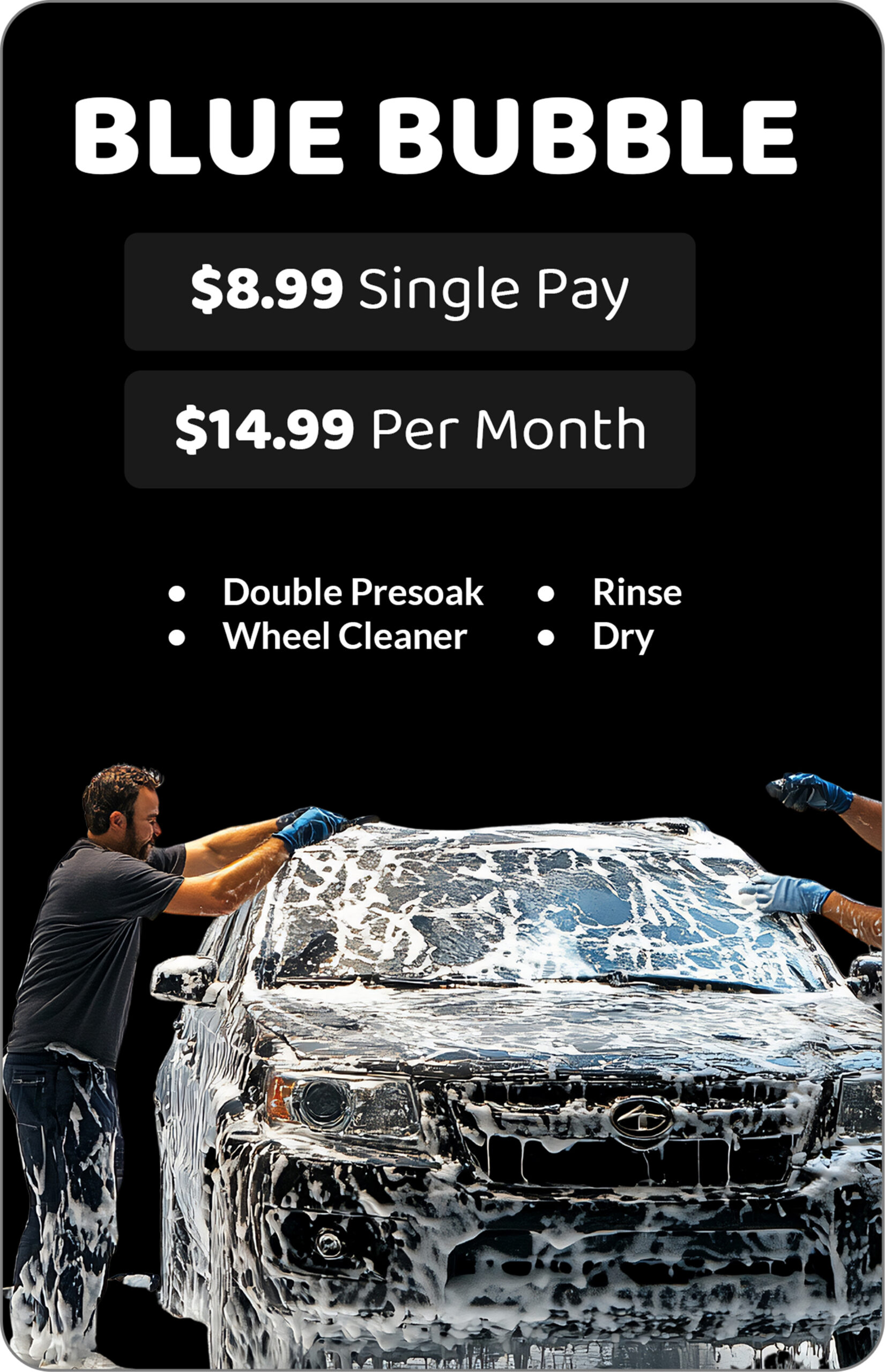 Blue Bubble wash package
