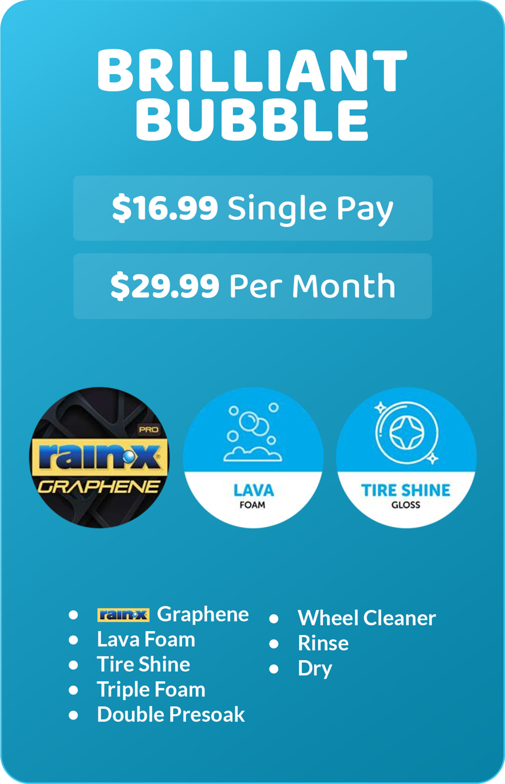 Brilliant Bubble wash package