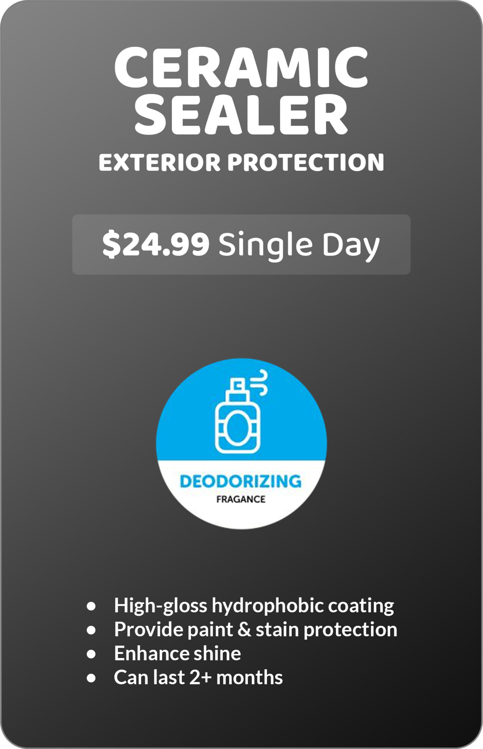 Ceramic Sealer exterior protection