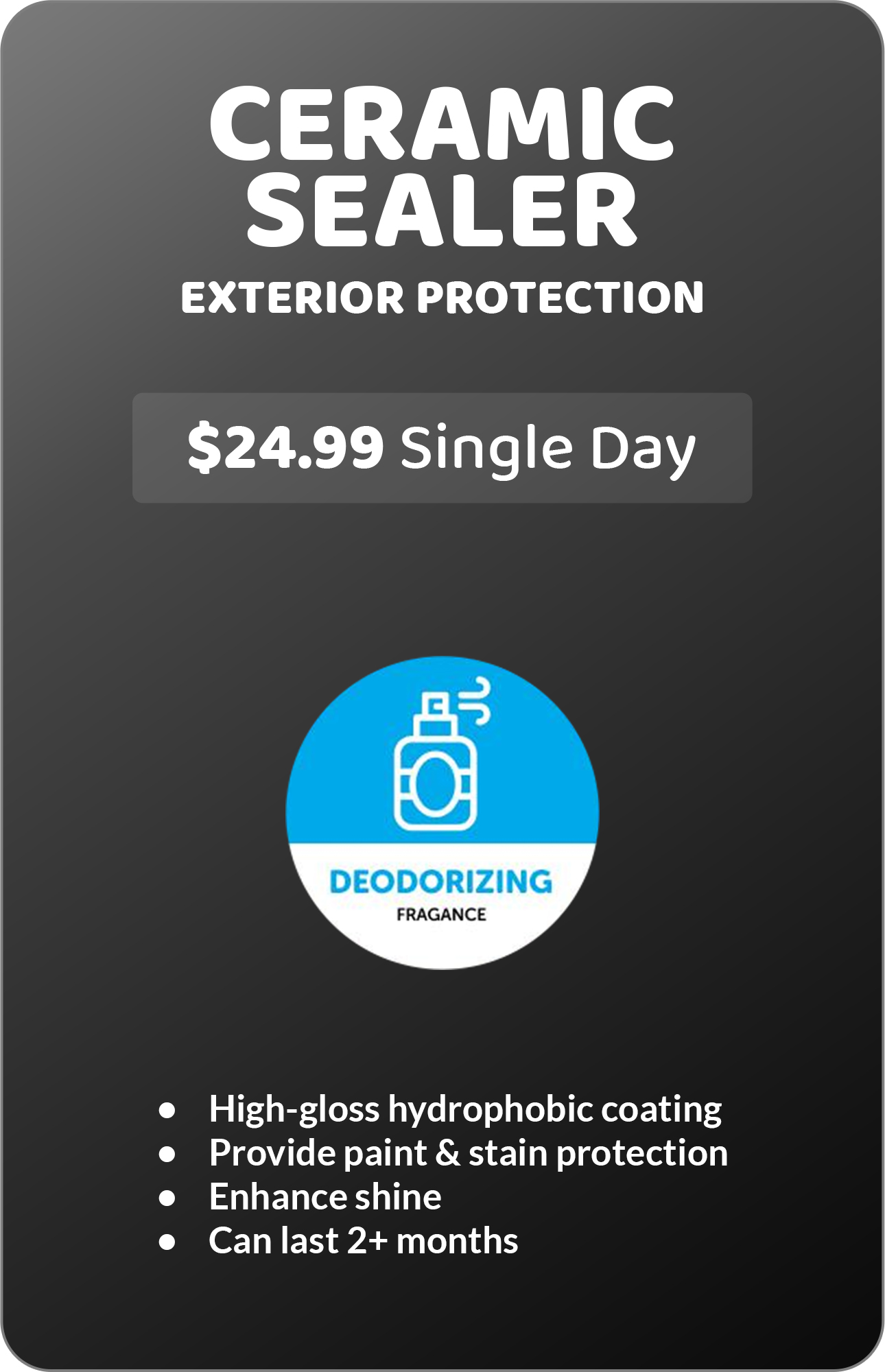 Ceramic Sealer exterior protection
